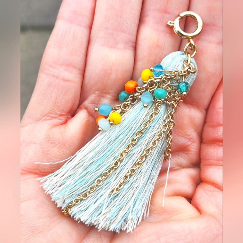 Anthropologie "All Chained Up" Tassel Charm RARE